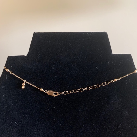 SOLD - Karen Lazar YG Ball and Chain Necklace - Picture 5 of 6